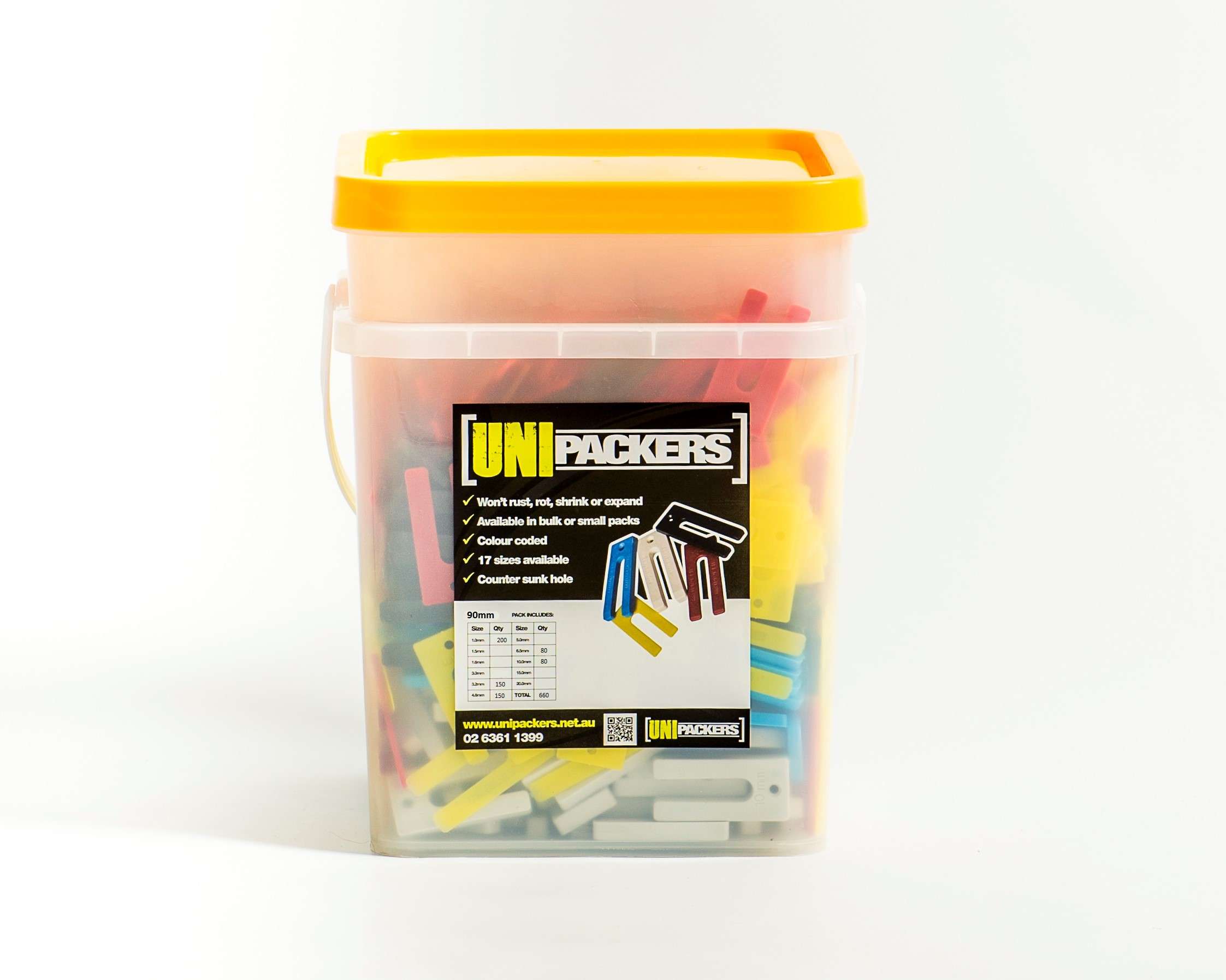 90mm Uni-Packers - 20 Litre Plastic Bucket